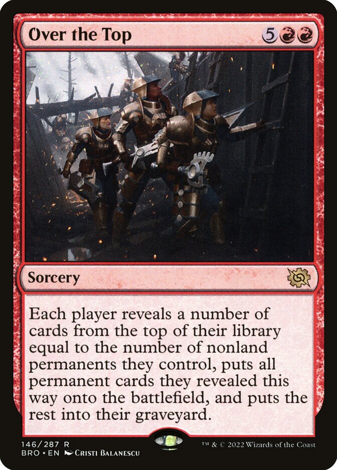 Over the Top card front