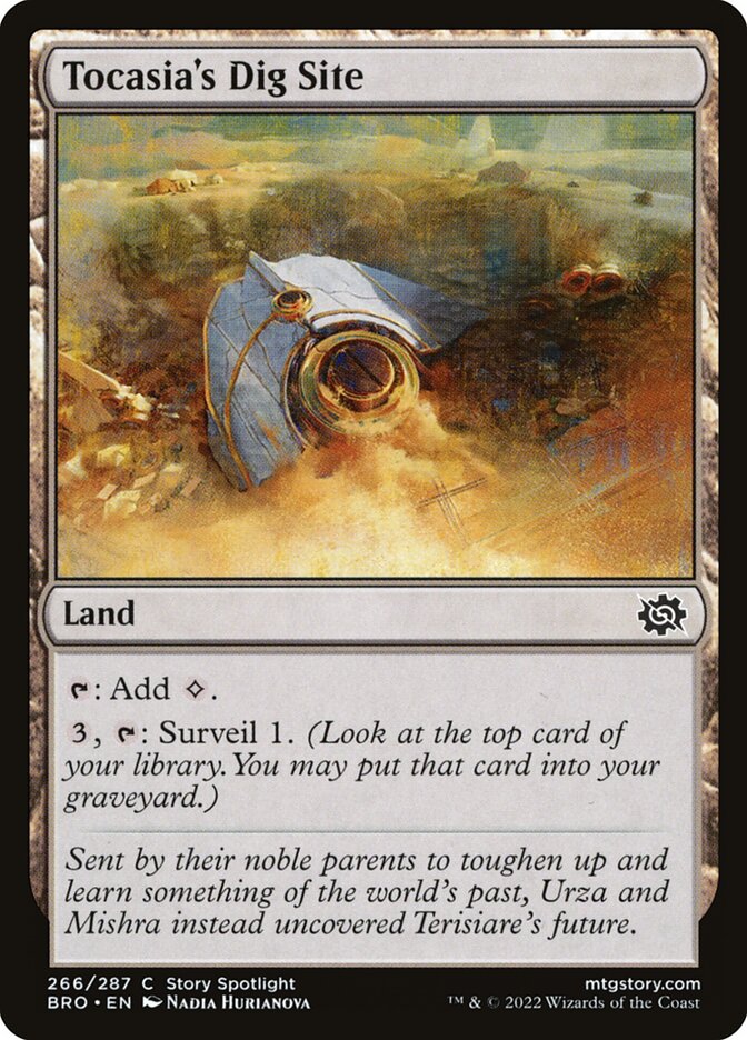 Tocasia's Dig Site card front