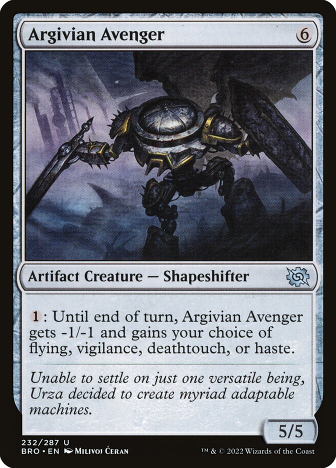 Argivian Avenger card front