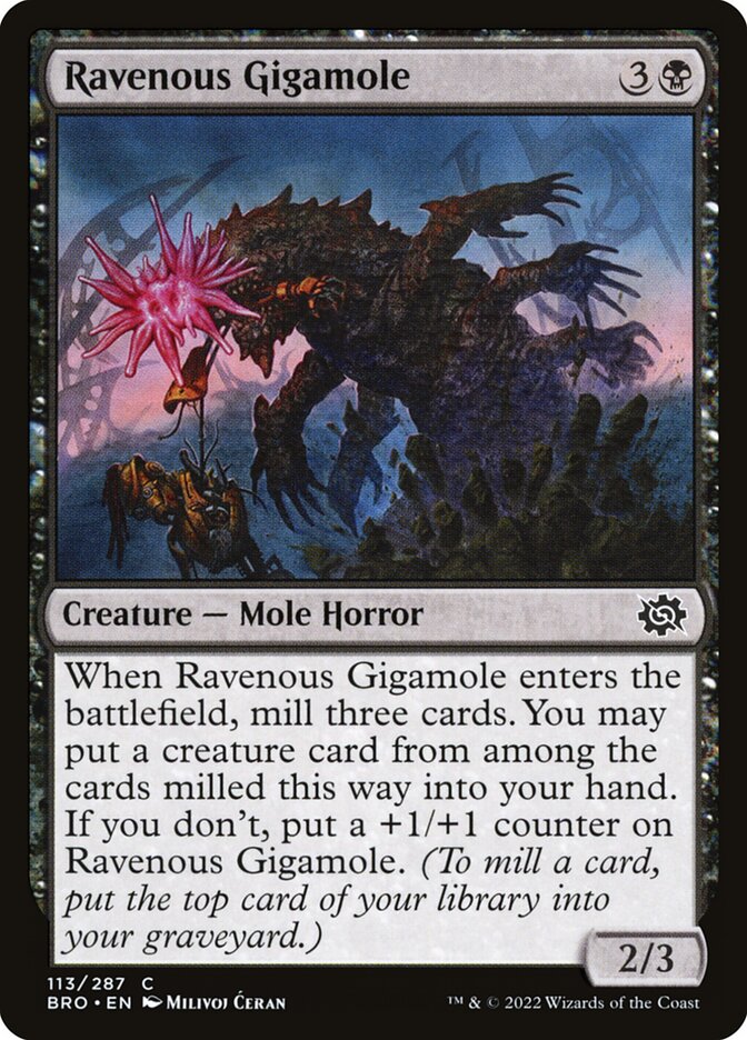 Ravenous Gigamole card front