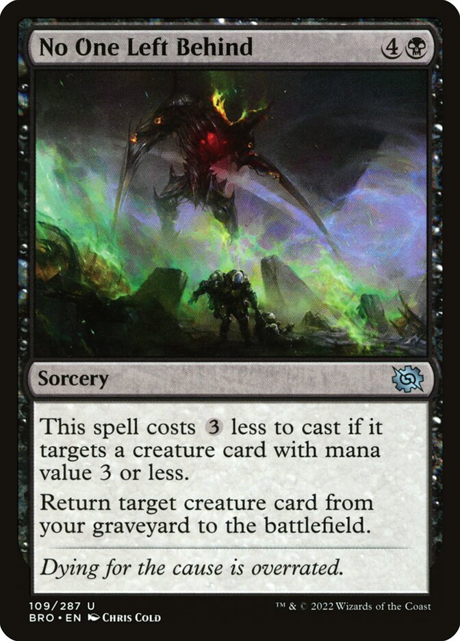 No One Left Behind card front