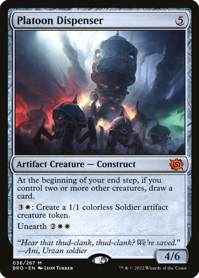 Platoon Dispenser card front