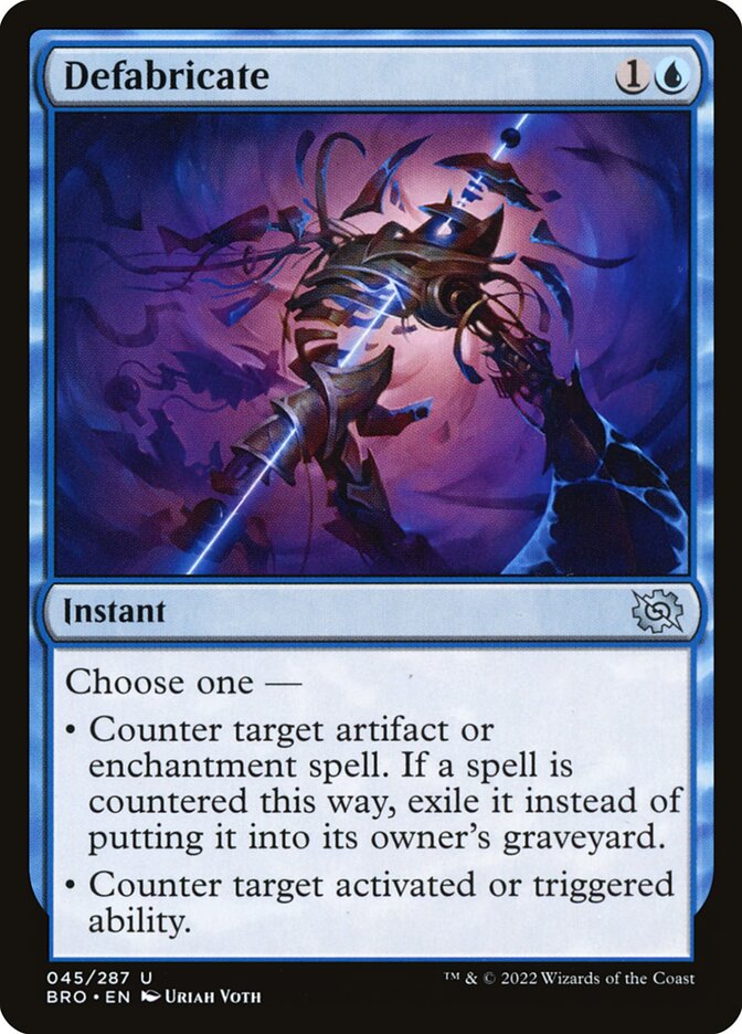 Defabricate card front