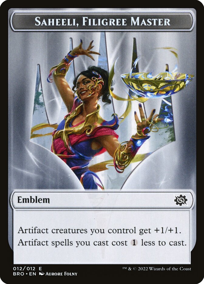 Saheeli, Filigree Master Emblem card front