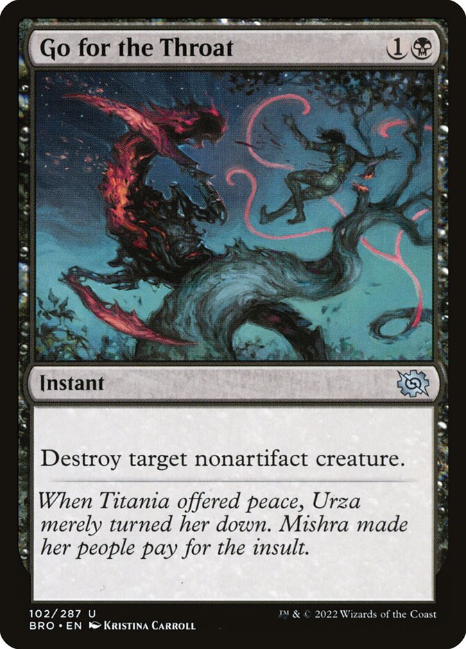 Go for the Throat card front
