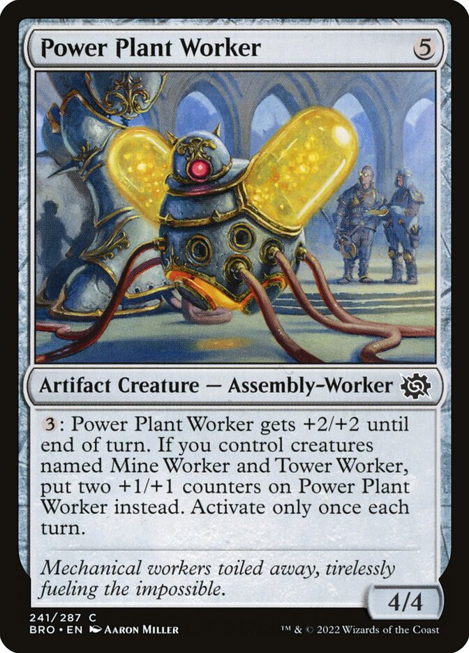 Power Plant Worker card front