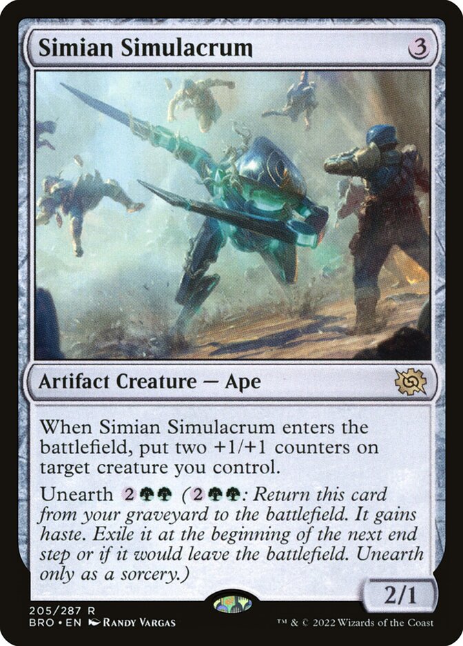 Simian Simulacrum card front