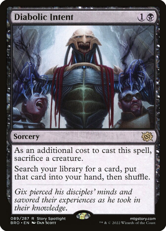 Diabolic Intent card front