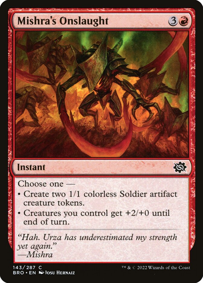 Mishra's Onslaught card front