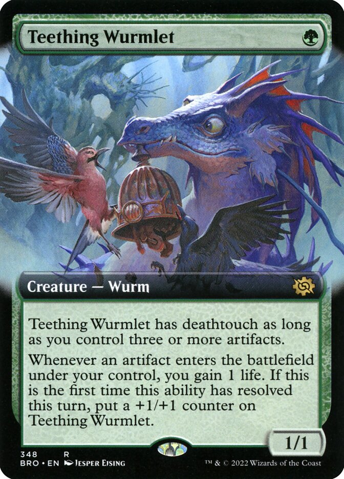 Teething Wurmlet card front