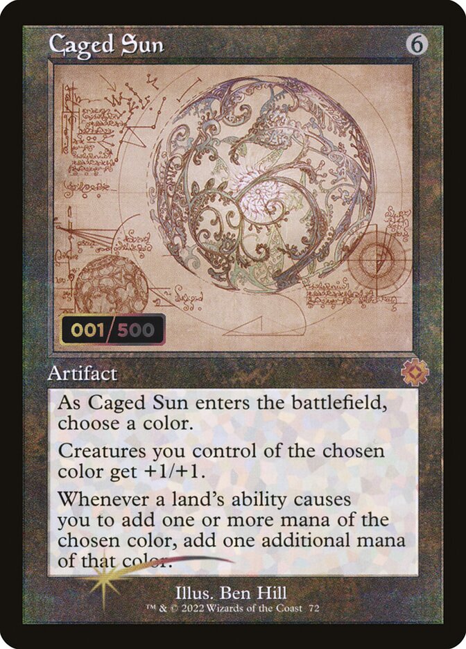 Caged Sun card front