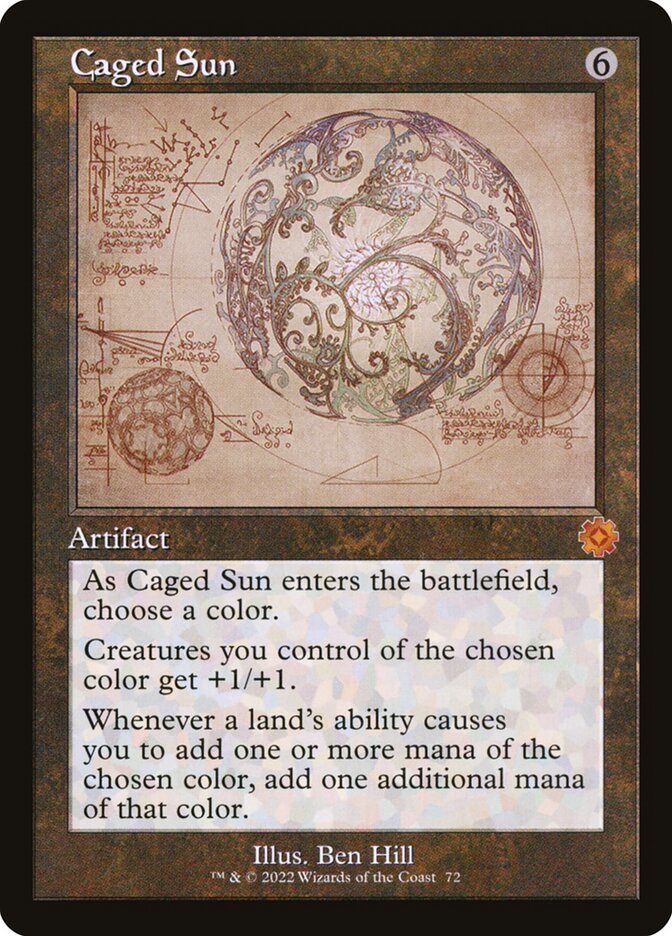 Caged Sun card front