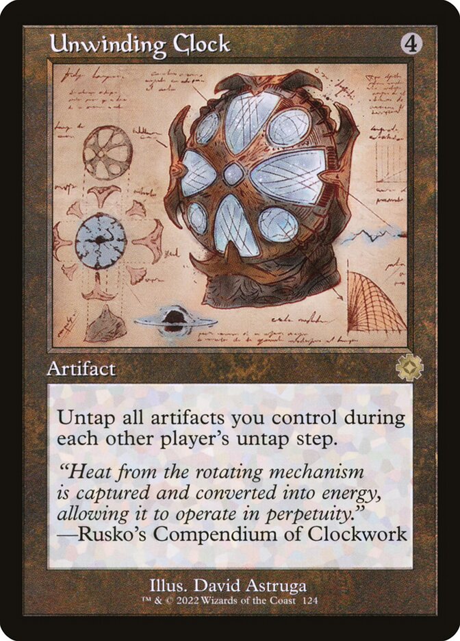 Unwinding Clock card front