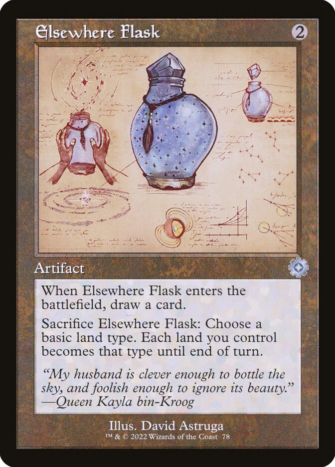 Elsewhere Flask card front
