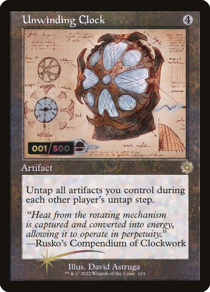 Unwinding Clock card front