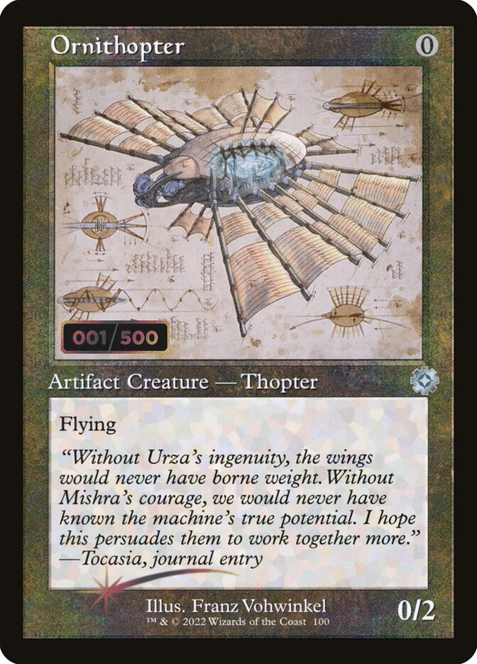 Ornithopter card front