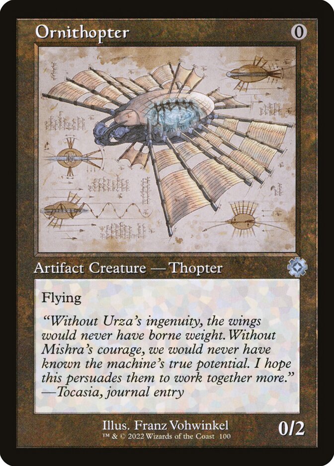 Ornithopter card front