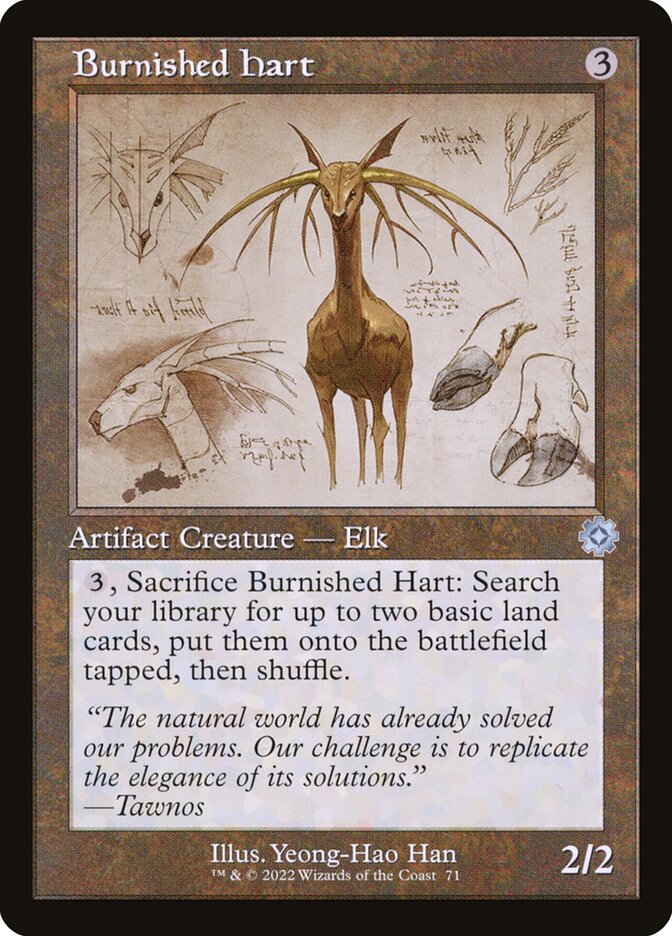 Burnished Hart card front