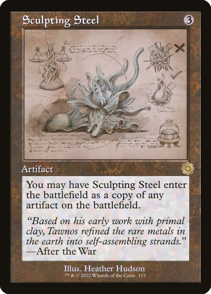 Sculpting Steel card front