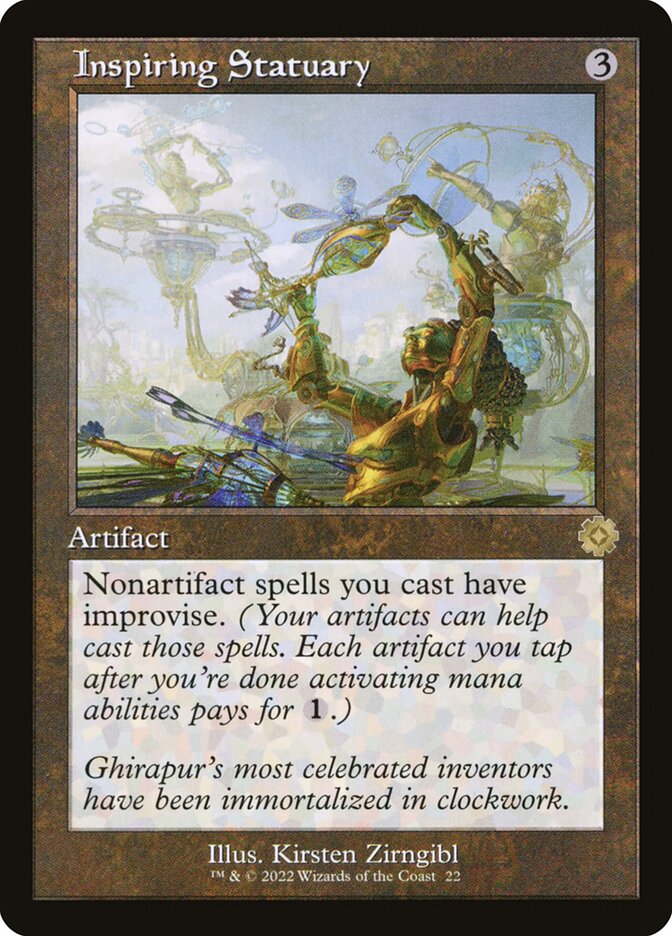 Inspiring Statuary card front