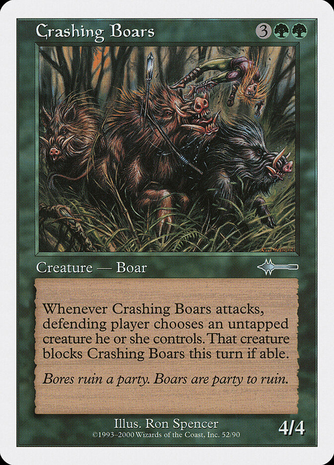 Crashing Boars card front