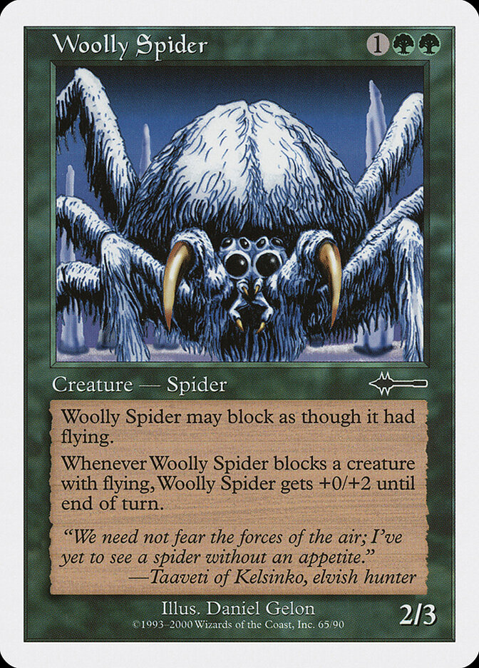 Woolly Spider card front