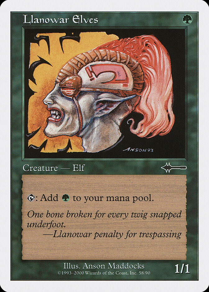 Llanowar Elves card front