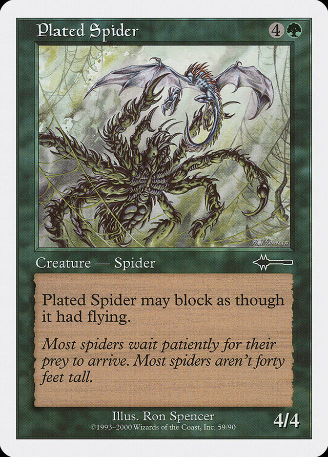 Plated Spider card front