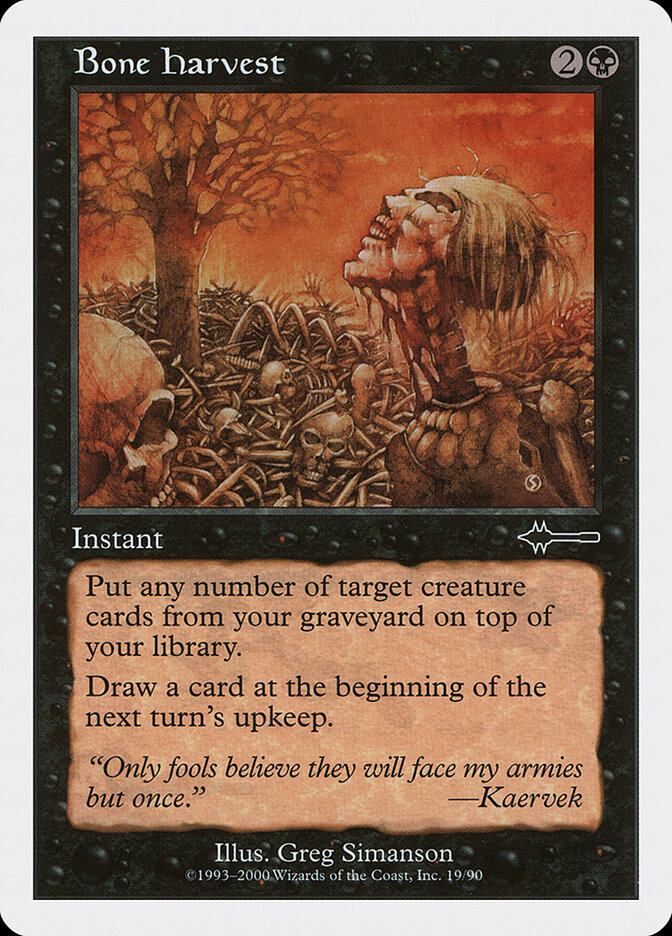 Bone Harvest card front