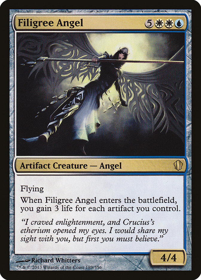 Filigree Angel card front