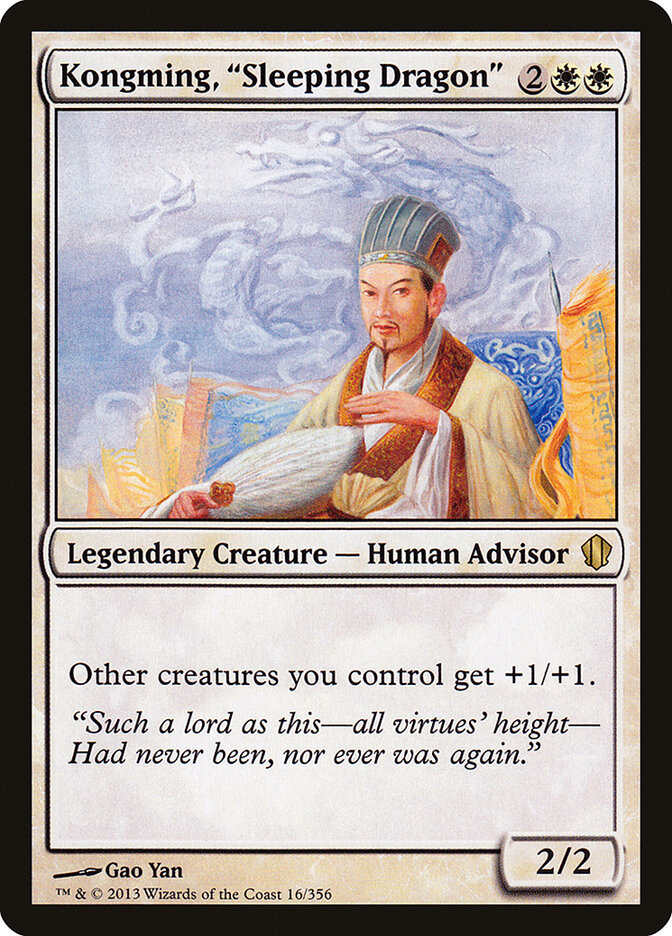 Kongming, "Sleeping Dragon" card front