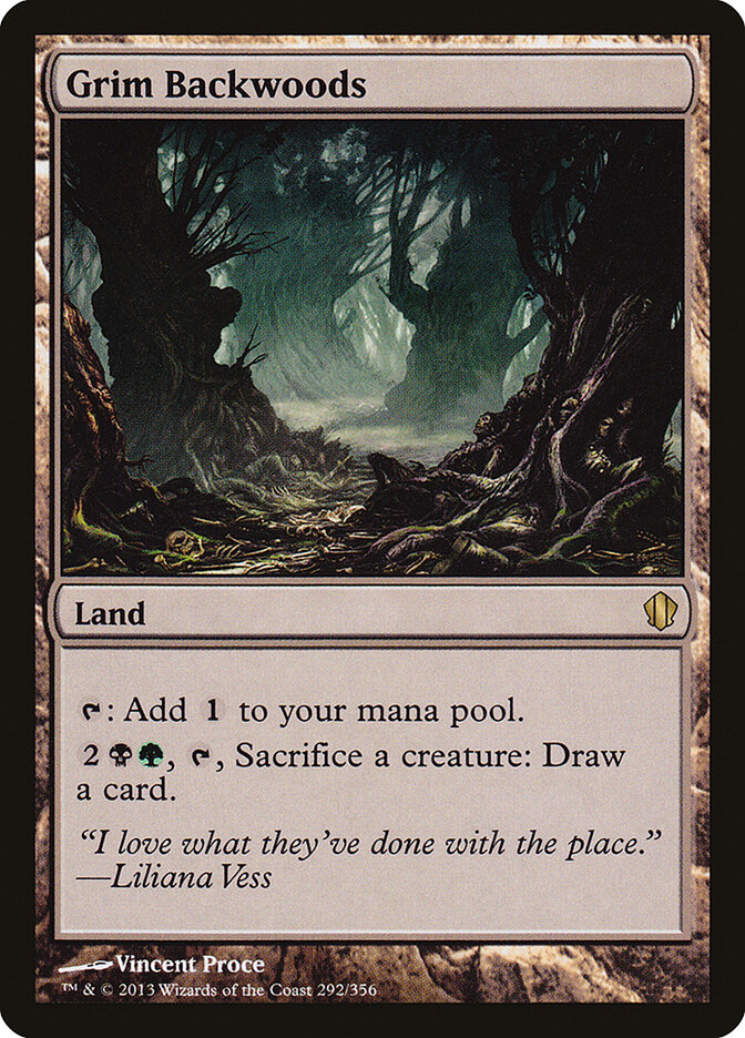 Grim Backwoods card front