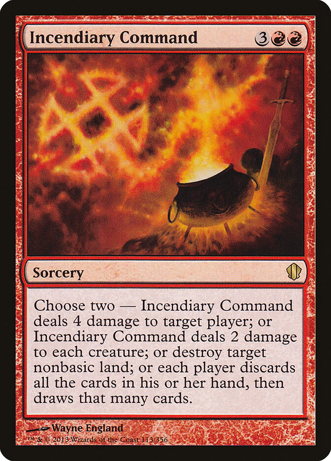 Incendiary Command card front