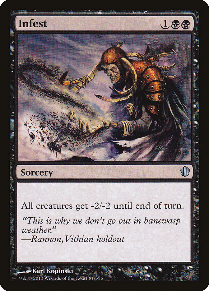 Infest card front
