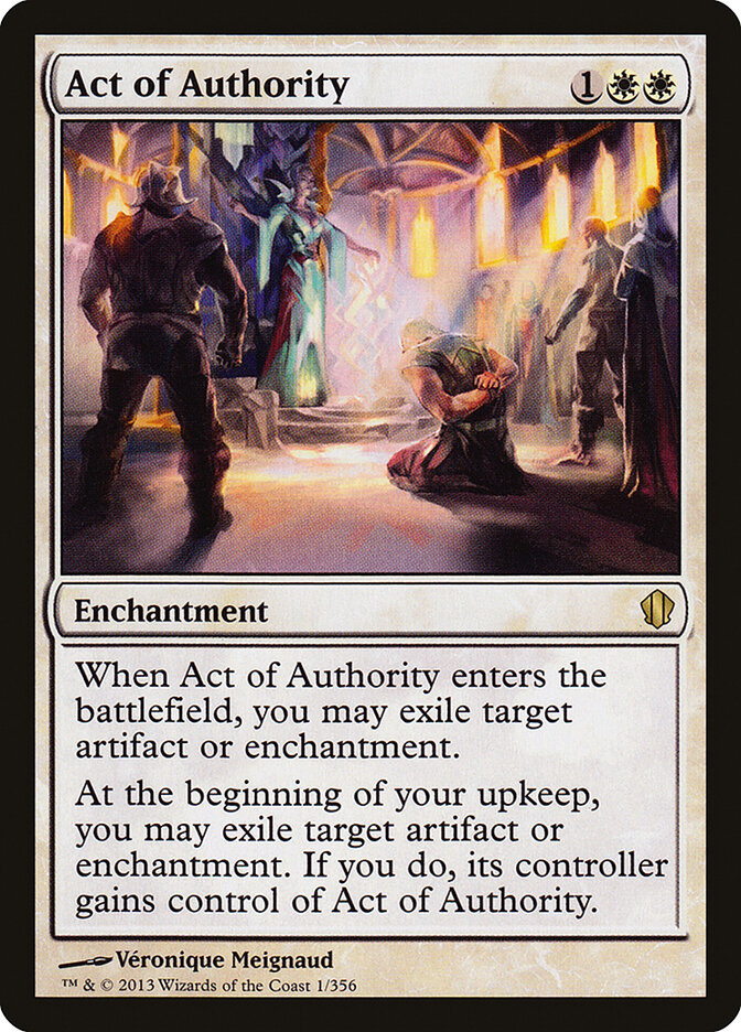Act of Authority card front
