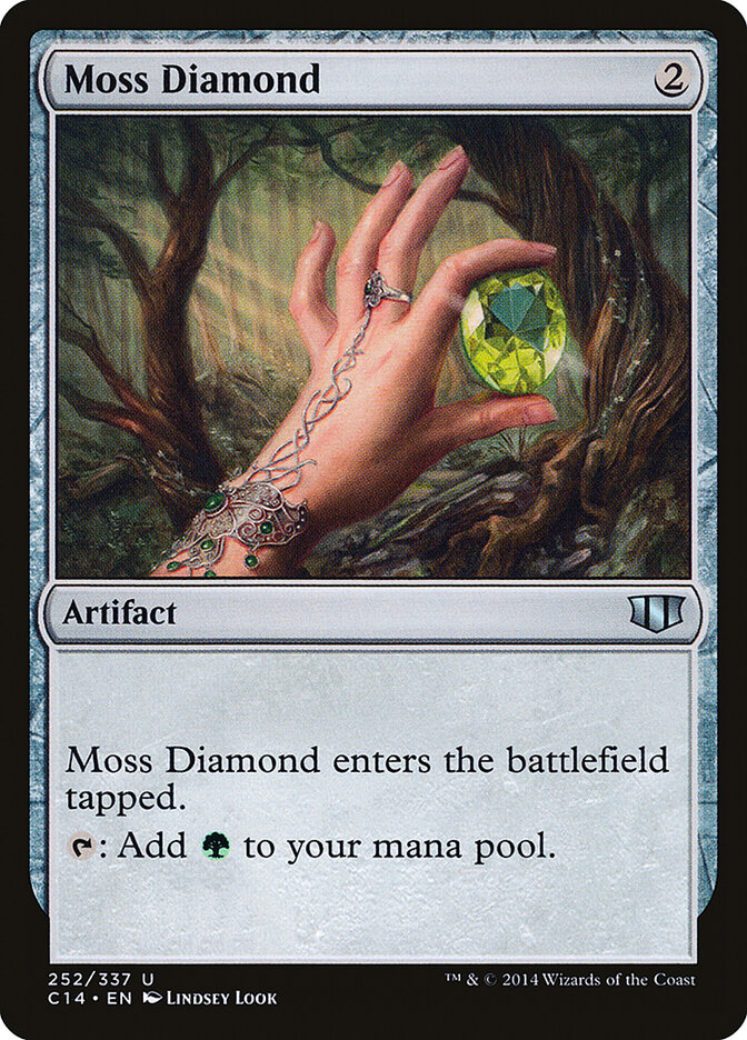 Moss Diamond card front