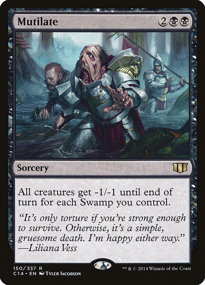 Mutilate card front