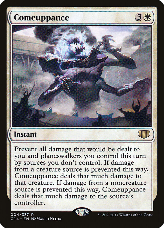 Comeuppance card front