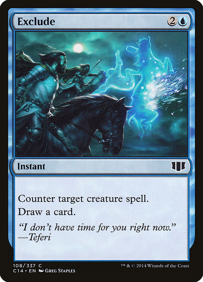 Exclude card front