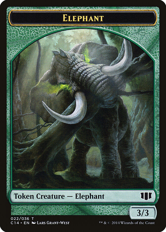 Elephant card front