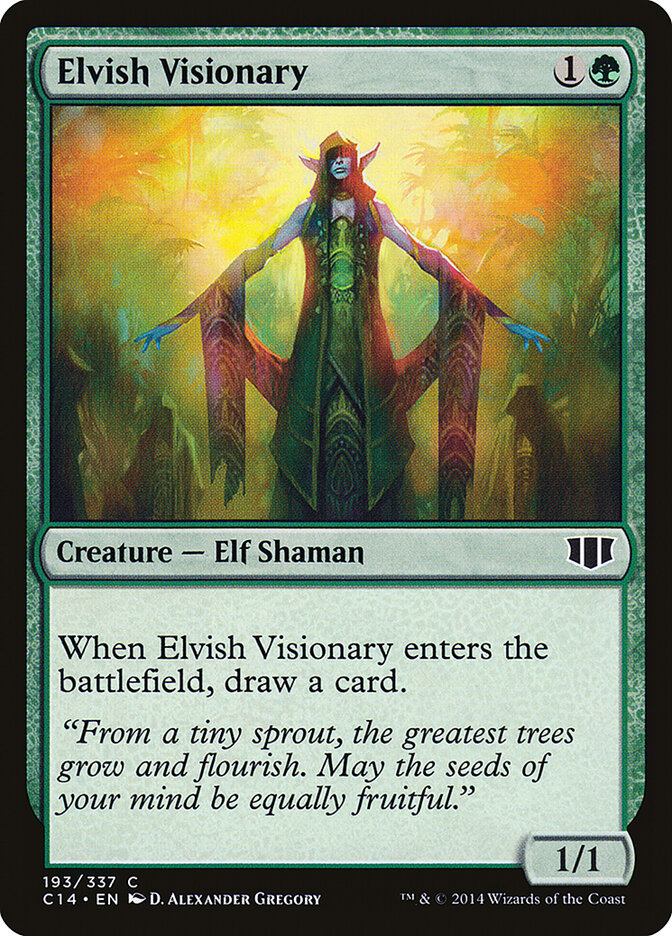 Elvish Visionary card front
