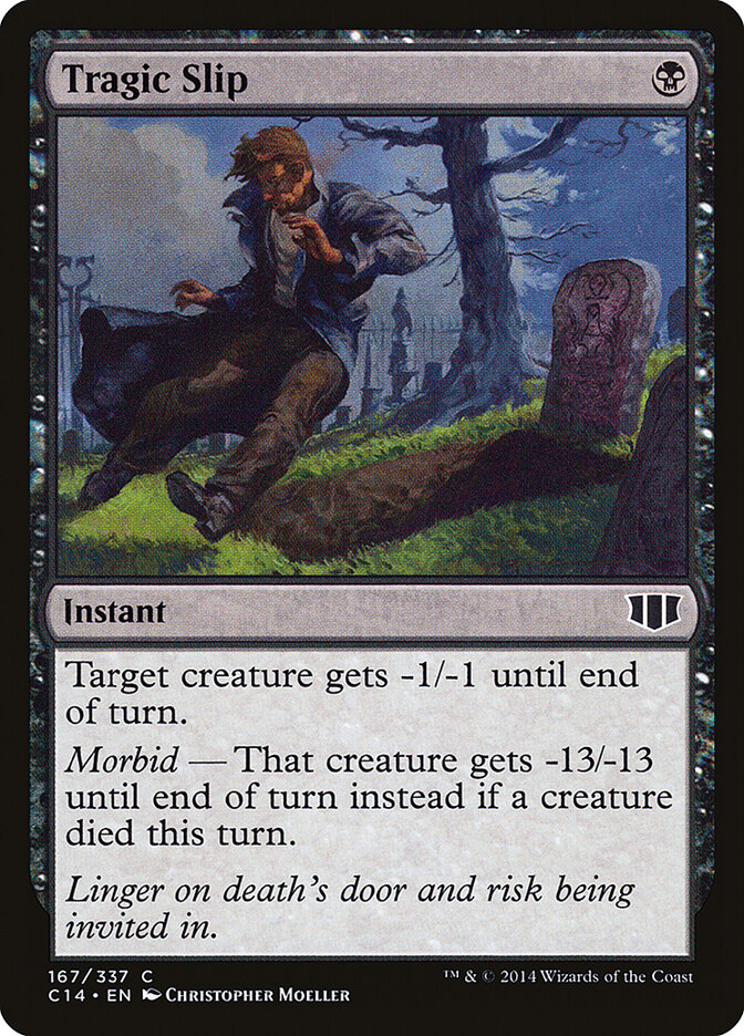 Tragic Slip card front