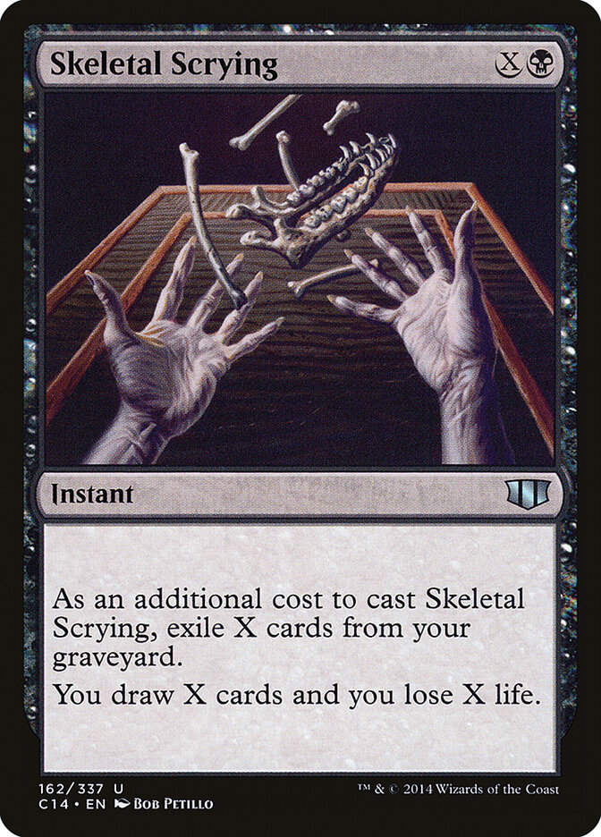 Skeletal Scrying card front