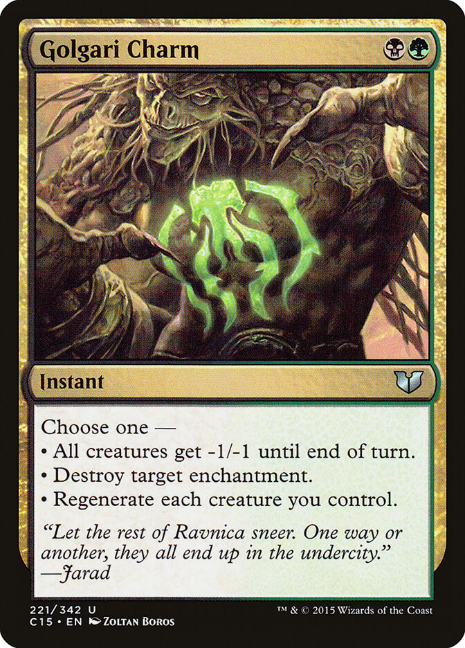 Golgari Charm card front