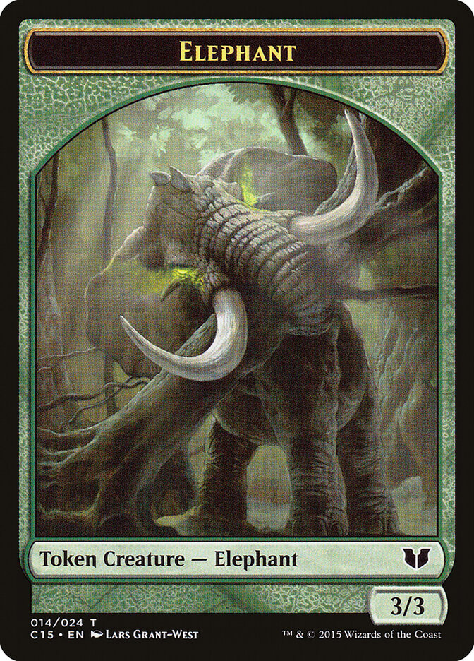 Elephant card front