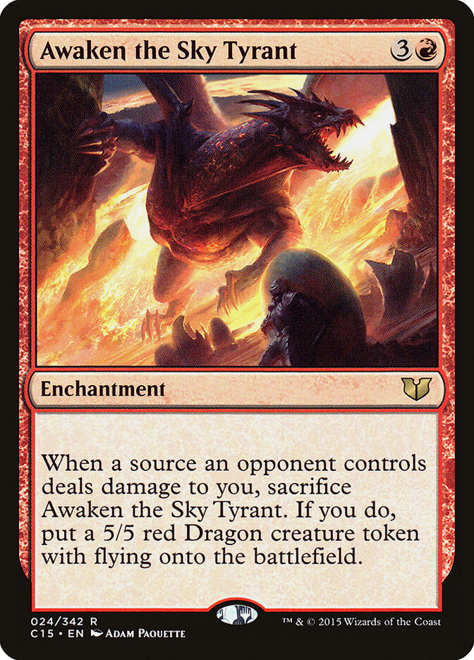 Awaken the Sky Tyrant card front