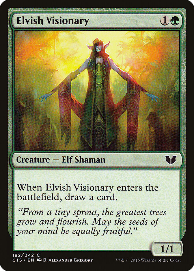 Elvish Visionary card front
