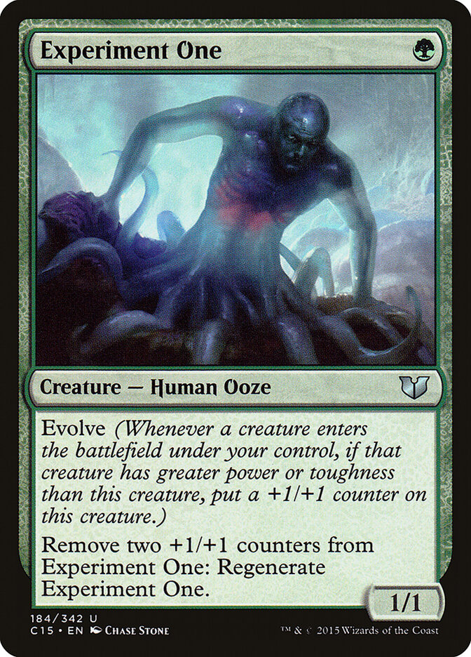 Experiment One card front