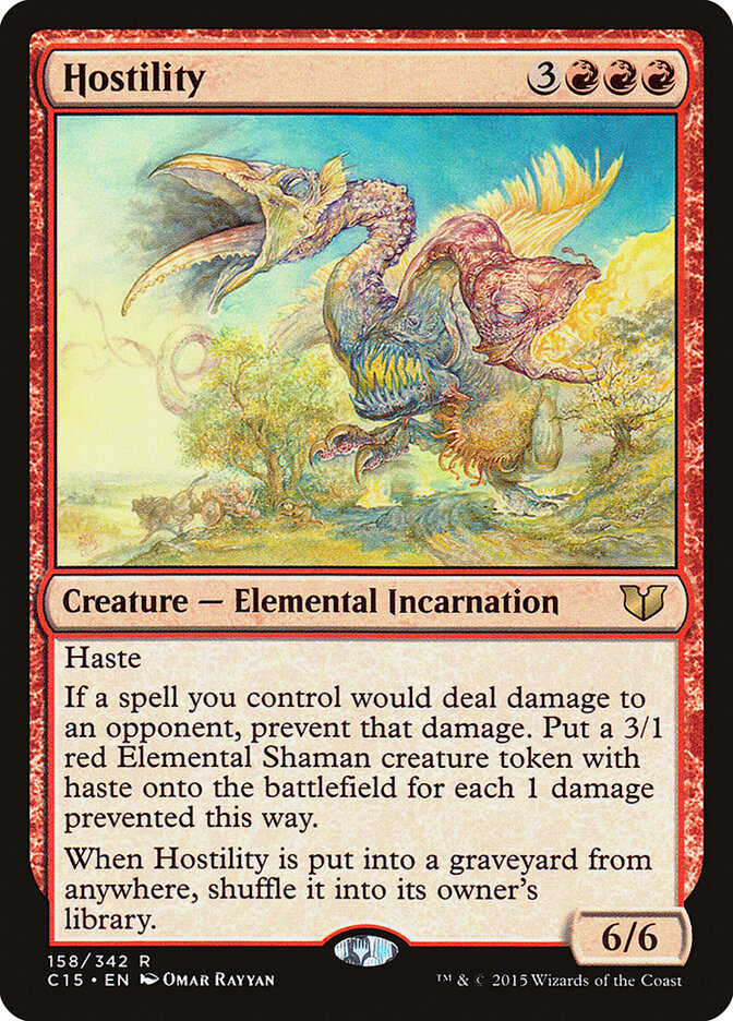 Hostility card front
