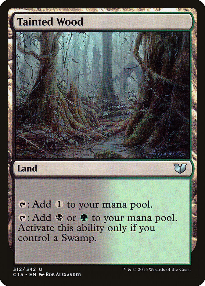 Tainted Wood card front
